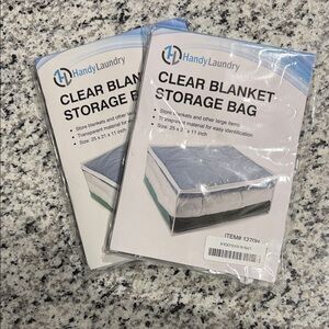 Handy Laundry Set of 2 Clear Blanket Storage Bags